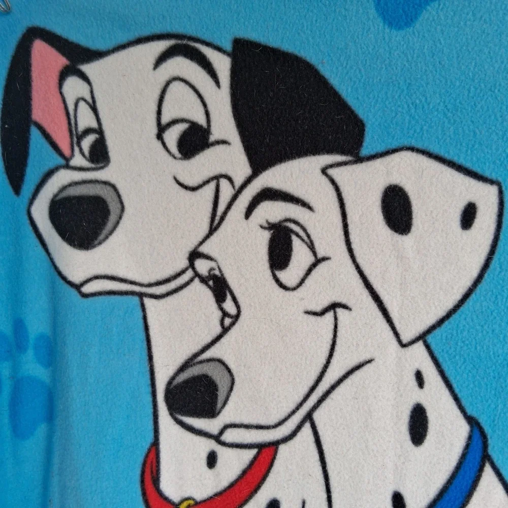 Disney Movie Club 101‎ Dalmations Fleece Throw Blanket Blue 50